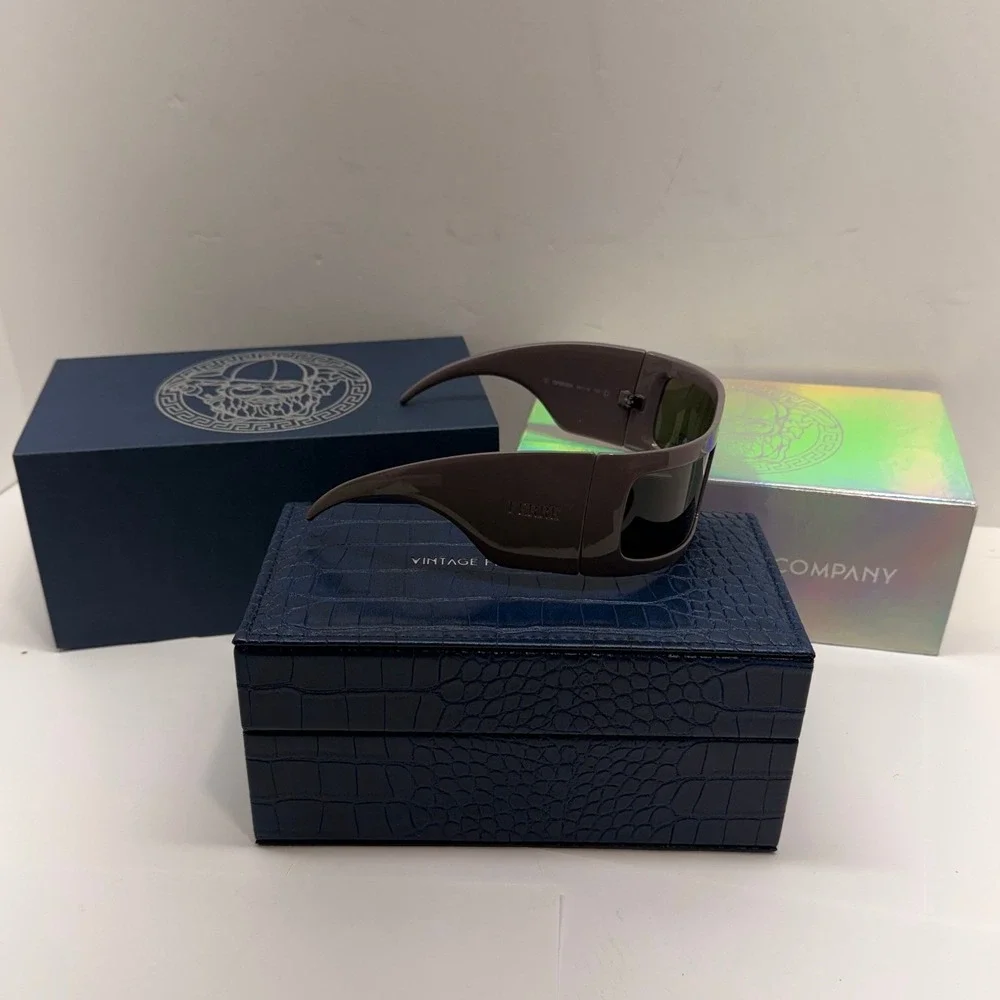Gianfranco Ferre Sunglasses Vintage Frames Company Shield Grey GF90804